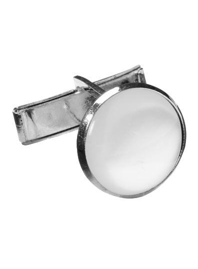 silver pearl cufflink