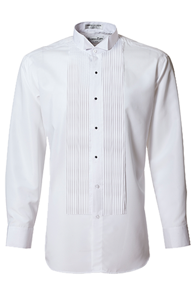 White Wing Collar Pleated